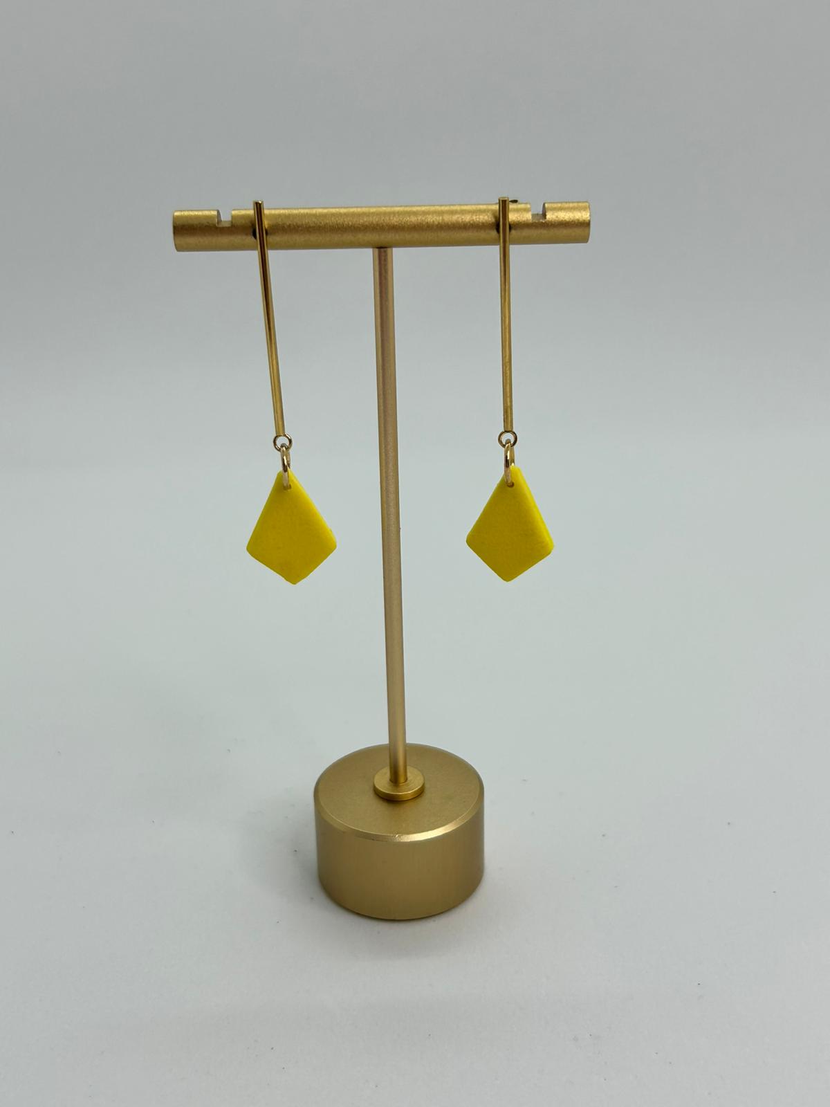 Clay Drop Earring - Yellow