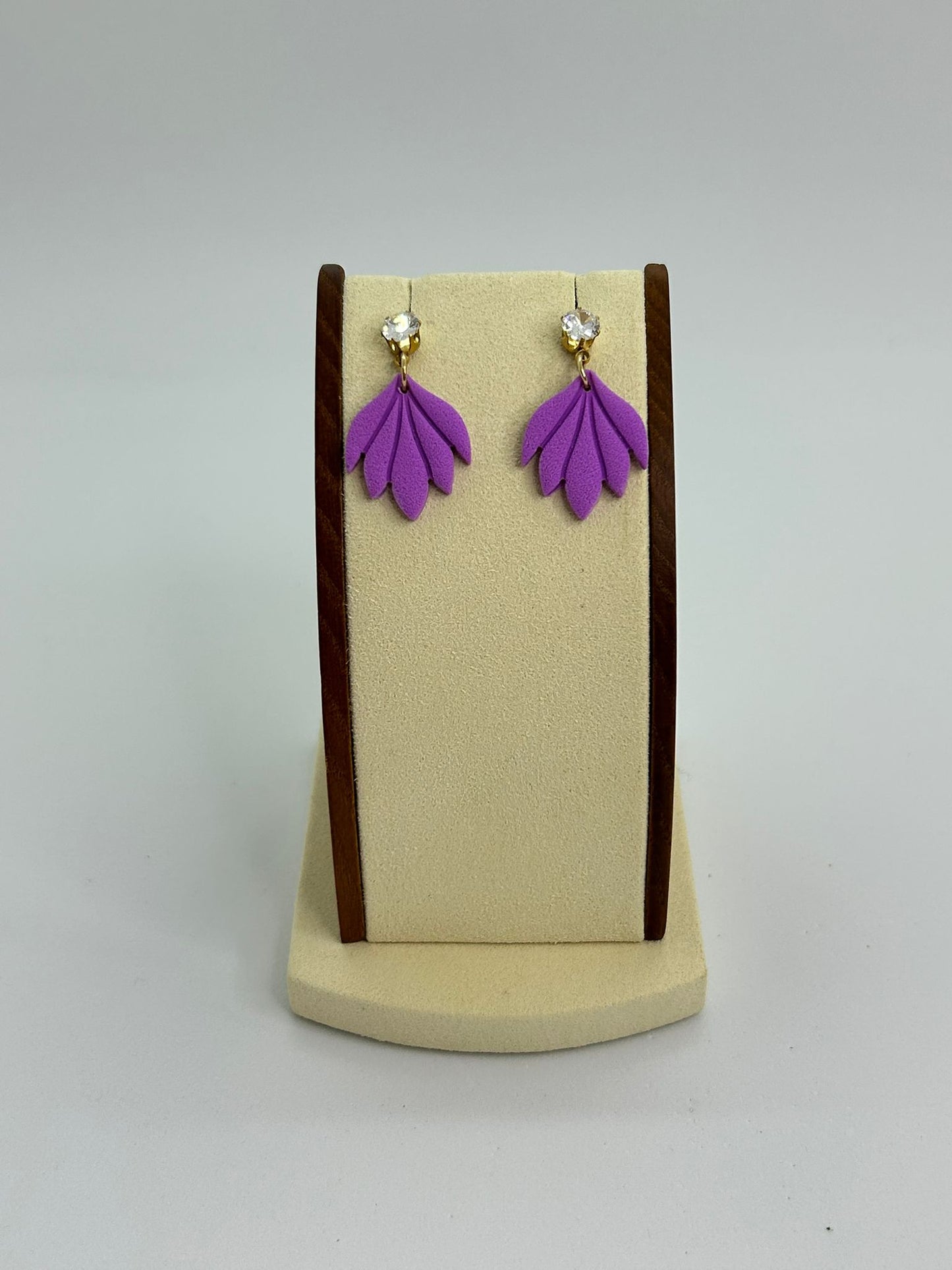 Clay Shell Earring - Purple