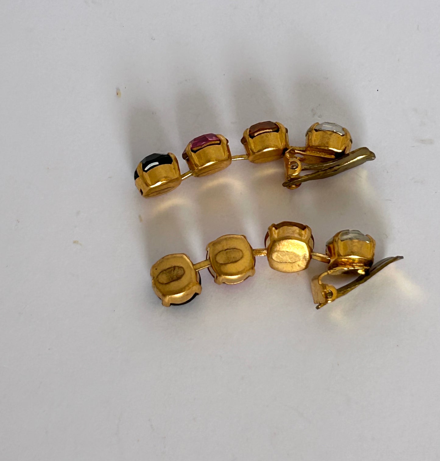 Rhinestone Clip on Earrings