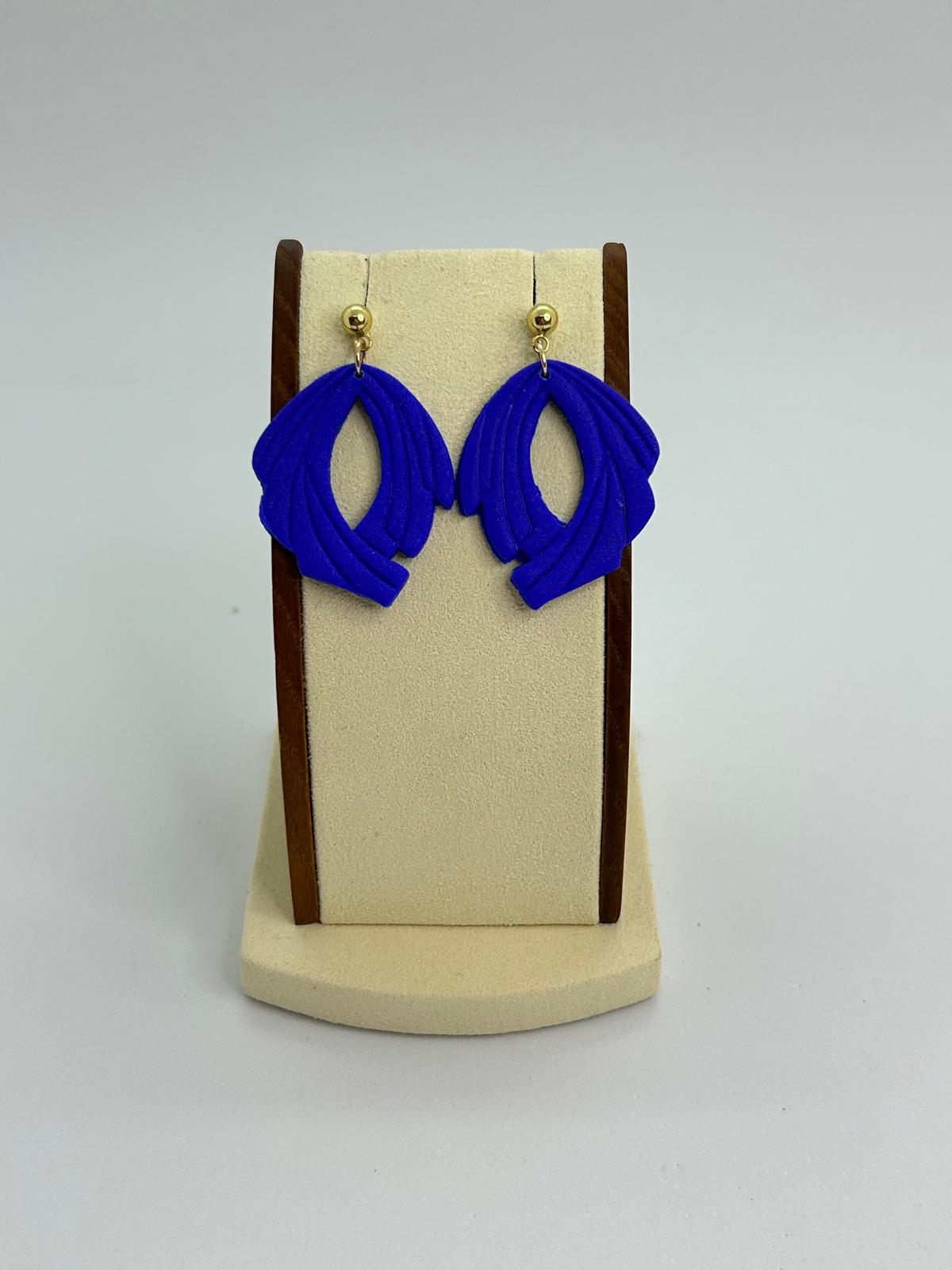 Clay Blue Shell Earring