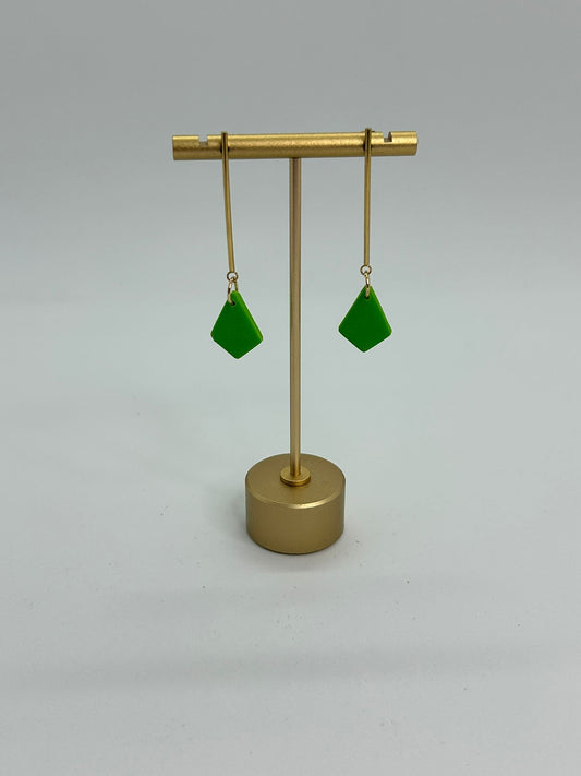 Clay Drop Earring -  Green
