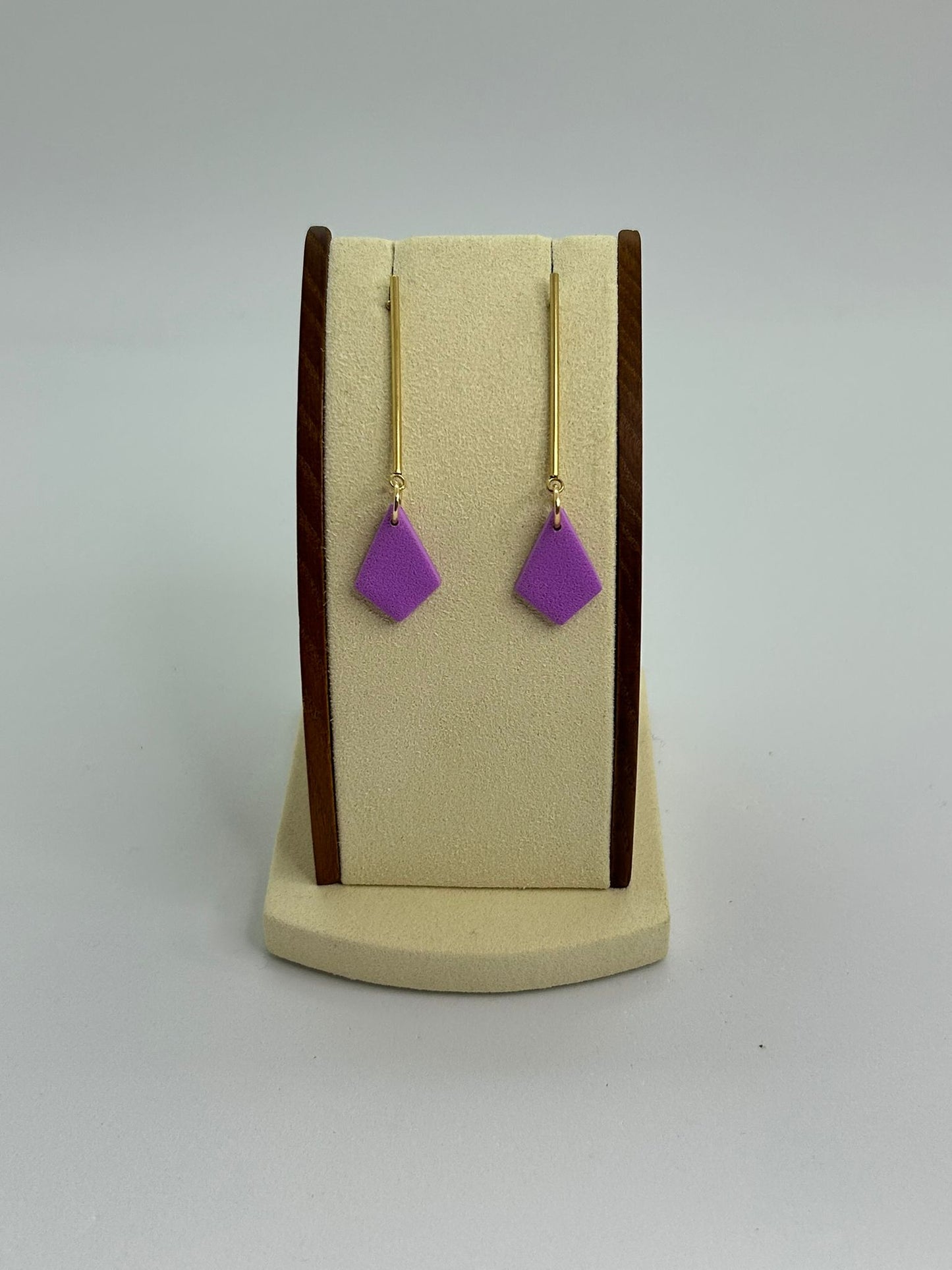 Clay Drop Earring - Purple