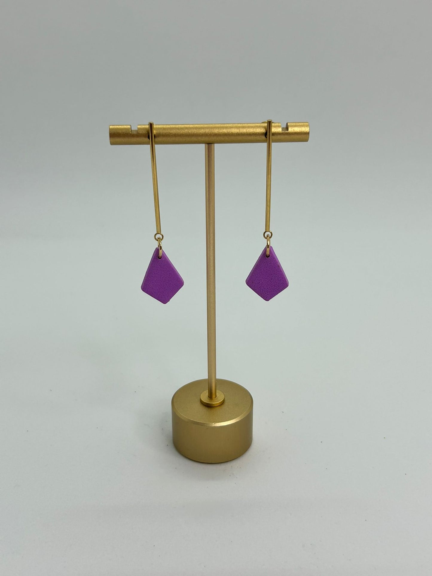 Clay Drop Earring - Purple