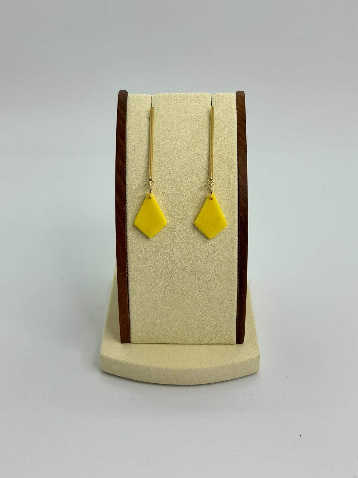 Clay Drop Earring - Yellow