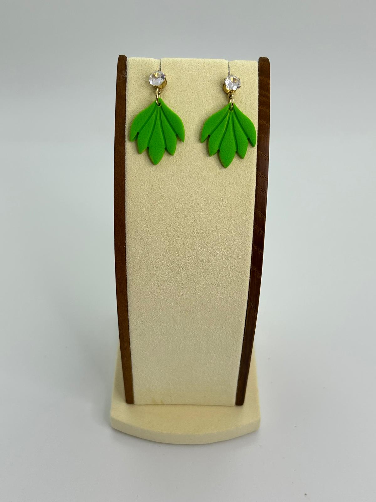 Clay Shell Earring - Green