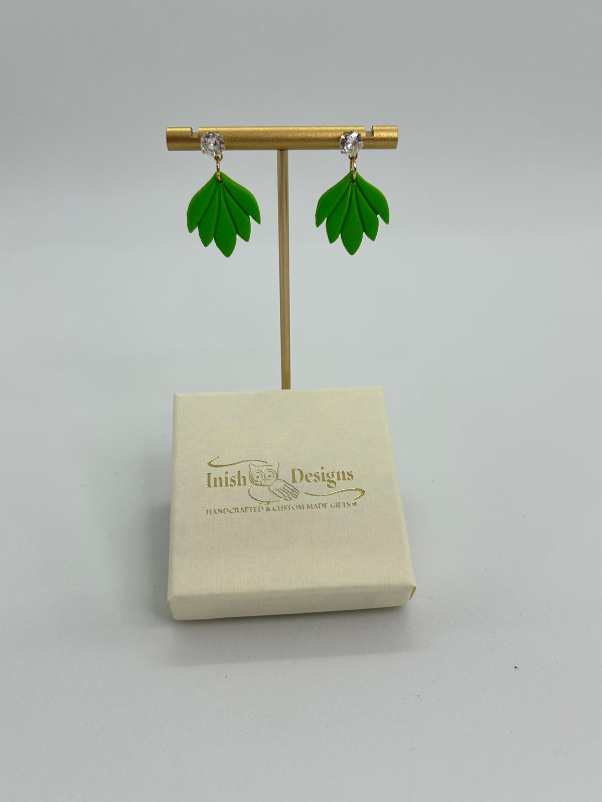 Clay Shell Earring - Green