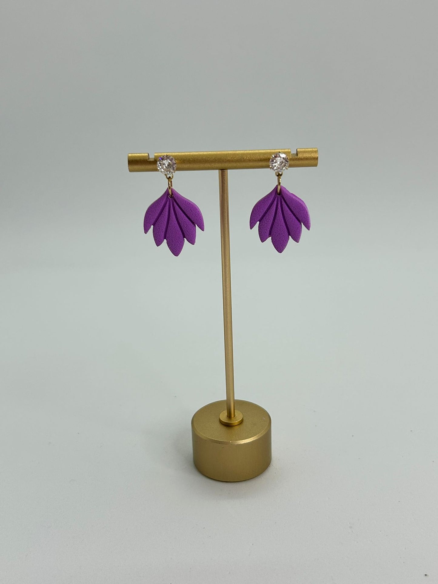 Clay Shell Earring - Purple