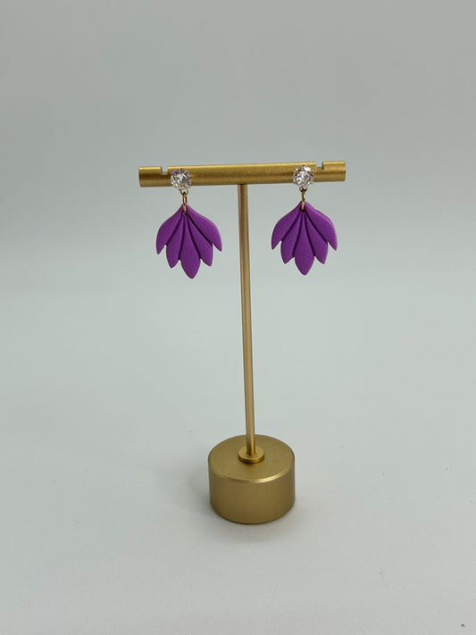 Clay Shell Earring - Purple