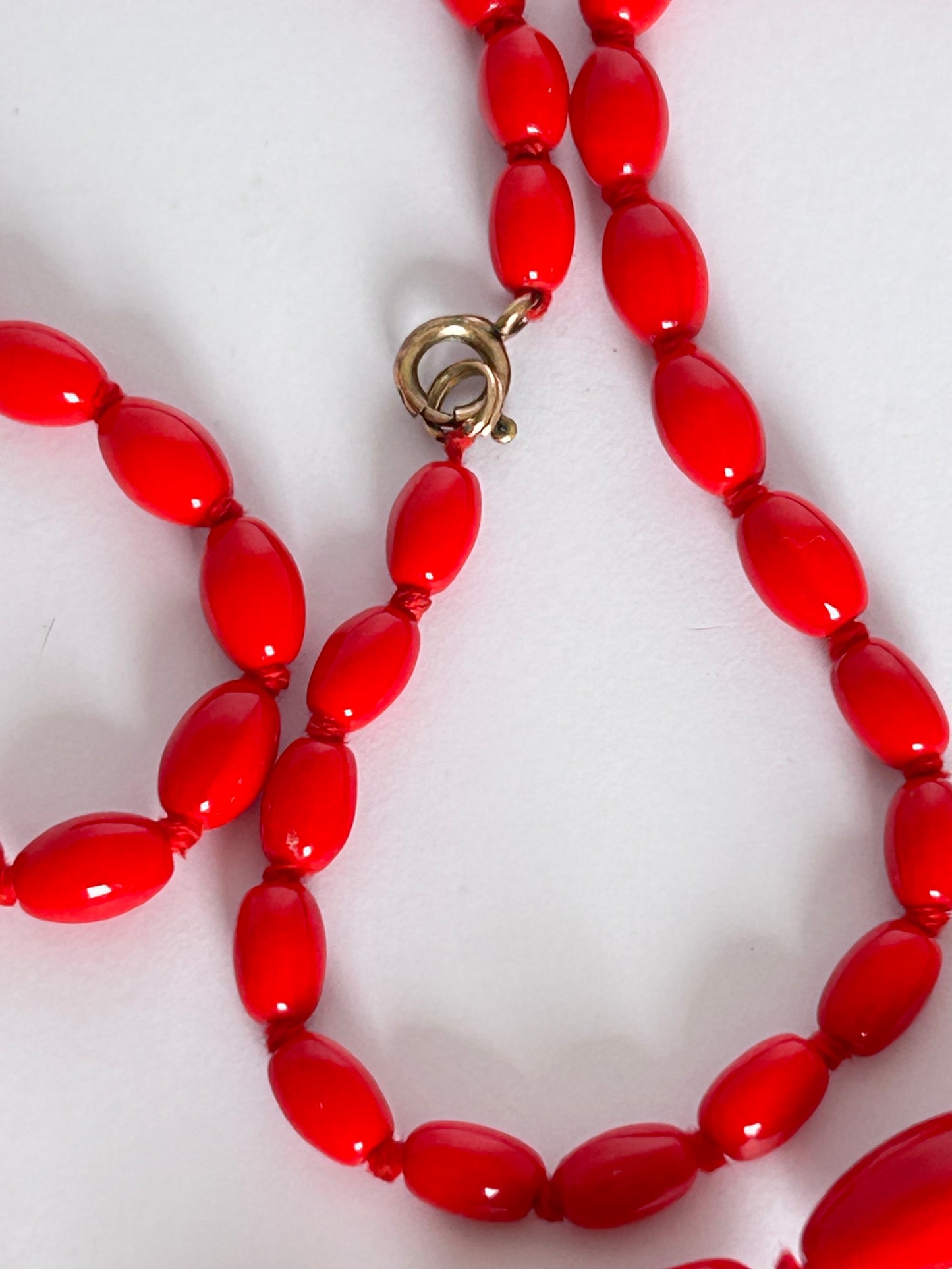 60's Red Bead Necklace