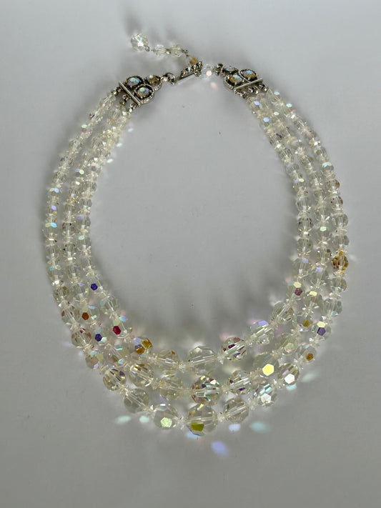 AB Coated Crystal Necklace