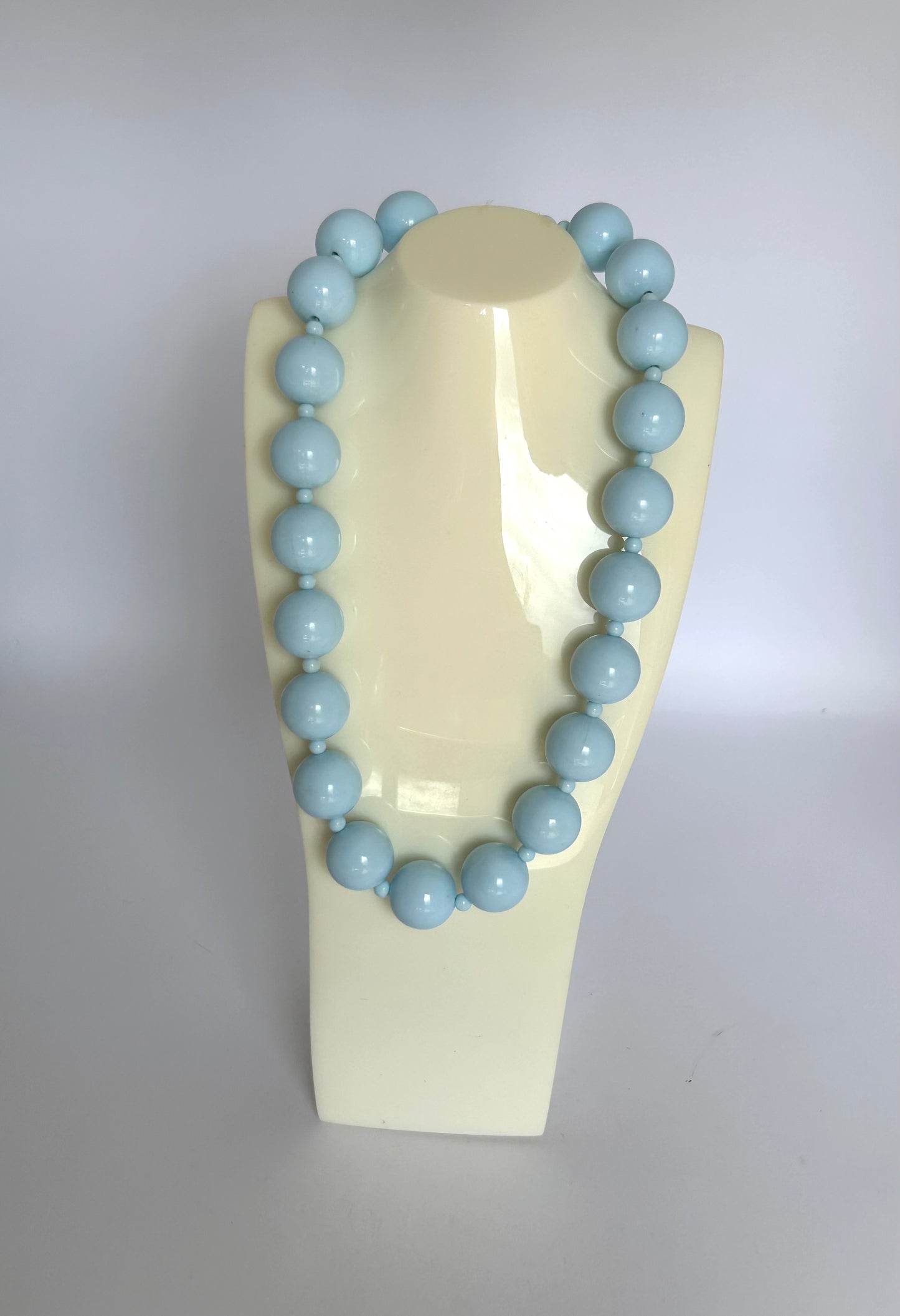 1960's Baby Blue Bead Necklace