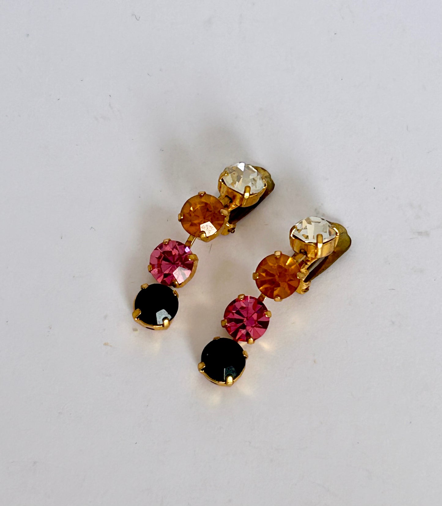 Rhinestone Clip on Earrings