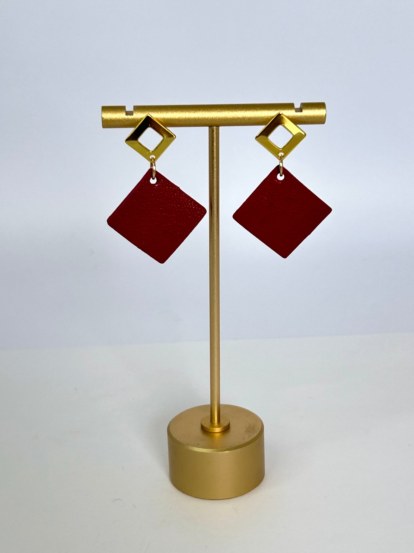 Leather Square [Burgundy]